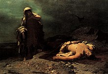 Nikiforos Lytras, Antigone in front of the dead Polynices (1865), oil on canvas, National Gallery of Greece-Alexandros Soutzos Museum Lytras nikiforos antigone polynices.jpeg