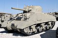 Sherman (hull of M4A4, engine of M4A2 ?) in Yad la-Shiryon Museum, Israel.