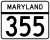 Marcador de la ruta 355 de Maryland