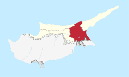 Distretto di Gazimağusa – Mappa