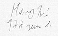 Mándy Iván aláírása