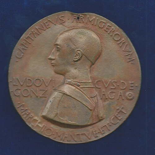 Portrait of Ludovico III Gonzaga, Margrave of Mantua. Electrotype of the medal by Antonio Pisano (obverse).