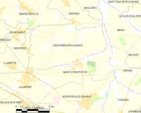 Poziția localității Saint-Christophe