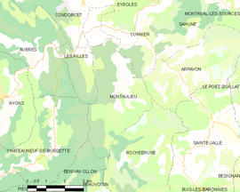 Mapa obce Montaulieu