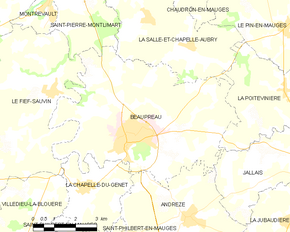 Poziția localității Beaupréau
