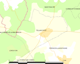 Mapa obce Tellancourt