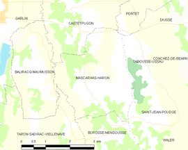 Mapa obce Mascaraàs-Haron