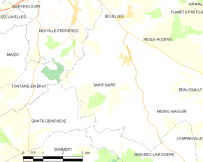Poziția localității Saint-Saire