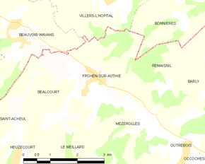 Poziția localității Frohen-sur-Authie