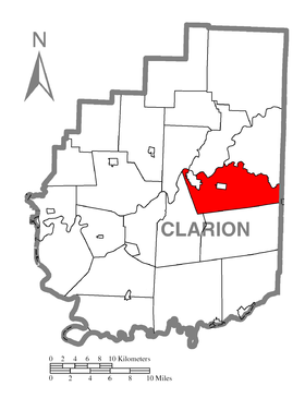 Locația orașului Clarion