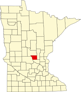 Benton County, Minnesota'nın konumu