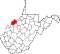 Map of West Virginia highlighting Wood County.svg
