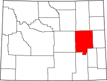 Harta e Converse County në Wyoming