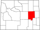 Map of Wyoming highlighting Converse County