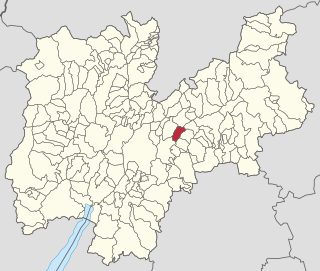 Elhelyezkedése Trento autonóm megye térképén