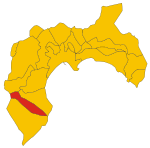 Map of comune of Villa San Pietro (metropolitan city of Cagliari, region Sardinia, Italy) - 2016.svg