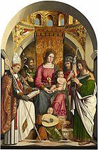 The Virgin and Child Enthroned with Saints Gall, John the Baptist, Roch and Bartholome