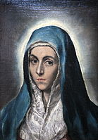 エル・グレコによる「悲しみの聖母」（マーテル・ドロローサ) 1590年頃