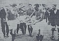 Mehmet Nazif's (Gerçin) injury in Fenerbahçe-Galatasaray match in 10 May 1929.JPG