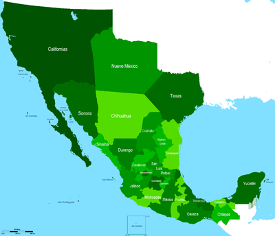 Meksiko 1835 (Seitsemän lakia).PNG