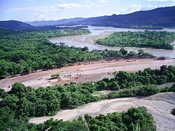 A Quebrada Misquiyacu torkolata a Río Huallagába
