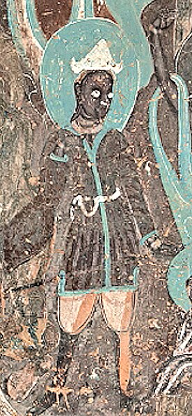 File:Mogao Cave 254, Shibi Jataka, Northern Wei period (detail of a Central Asian merchant).jpg