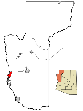 Mohave County Incorporated and Unincorporated areas Bullhead City highlighted.svg