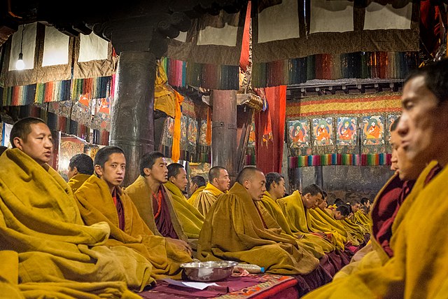 Image: Monks in the monastery, Tibet (50891777212)