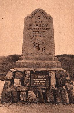 Monument över Fleurys förstörelse 1916