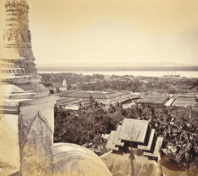 Moulmein from the Great Pagoda, Samuel Bourne, 1870
