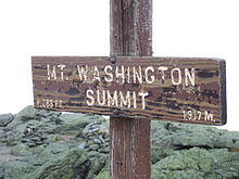 La cumbre de Mount Washington está oscurecida frecuentemente por las nubes.