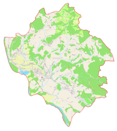 Mapa konturowa gminy Duplek, w centrum znajduje się punkt z opisem „Spodnja Korena”