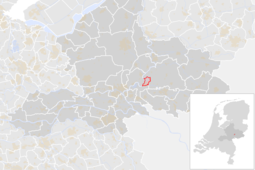 Locatie van de gemeente Doesburg (gemeentegrenzen CBS 2016)
