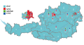 Χάρτης που δείχνει τα αποτελέσματα των εκλογών σε επίπεδο υπο-εκλογικής περιφέρειας