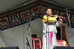 A musician at The Tibetan Culture Festival.