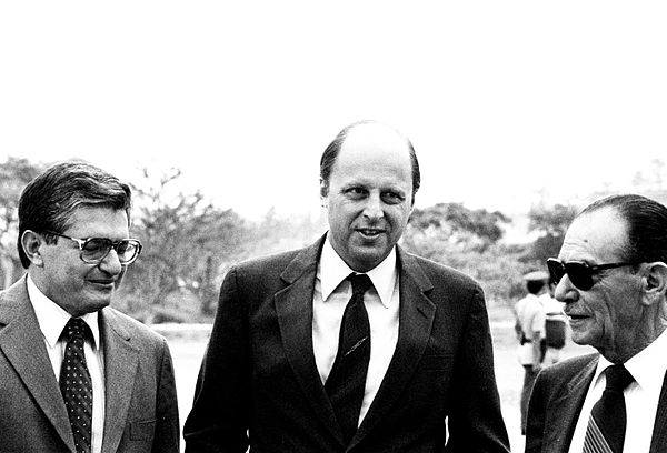 John Negroponte at the Military Camp in Honduras in April 1984