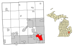 Vị trí trong tiểu bang Michigan