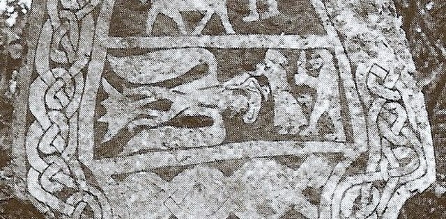 The Gotlandic image stone Stora Hammars III is believed to depict Odin in the form of an eagle (note the eagle's beard), Gunnlöð holding the mead of p