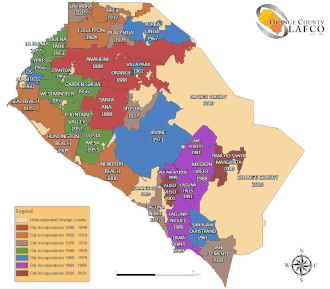 Cities within Orange County, 2008 OrangeCountyCA Map.gif