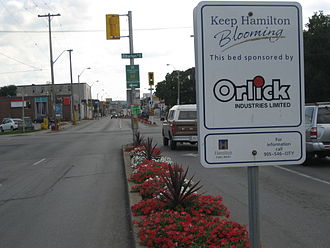 Intersection of Parkdale Avenue North & Barton Street East Orlick Industries Blooming.JPG