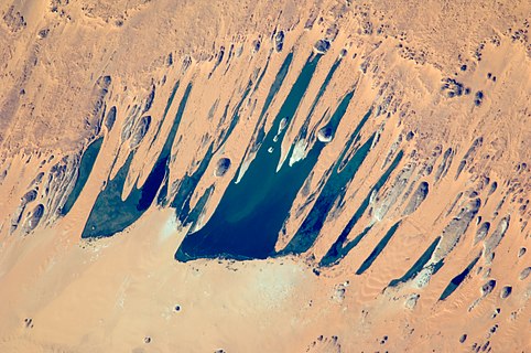 Ounianga Lakes (Ounianga Sérir group) from ISS