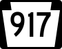 Pennsylvania Route 917 marker