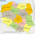 Integración en los voivodatos de Polonia a partir de junio de 1946