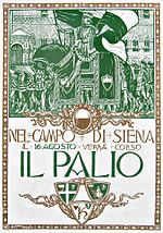 Poster announcing the Palio Palio - Manifesto.JPG