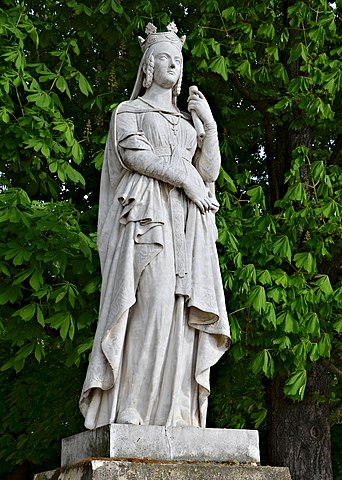 Den hellige Bathild, statue av V. Thérasse (1848), Jardin du Luxembourg, Paris 