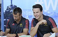 Deutsch: Bild aufgenommen in Hannover während der Einkleidung der deutschen Olympiamannschaft 2016. Patrick Hausding und Sascha Klein.