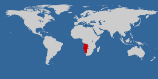 Áreas semi-desérticas de Angola e da Namíbia