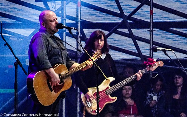 Lenchantin and Black Francis performing with Pixies in 2013