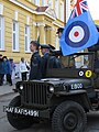 Slavnostní odhalování pamětní desky Vladimíra Nedvěda na budově Klvaňova gymnázia v Kyjově 26.3.2017