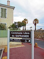 Entrée du quartier de « la commune libre du Safranier ».